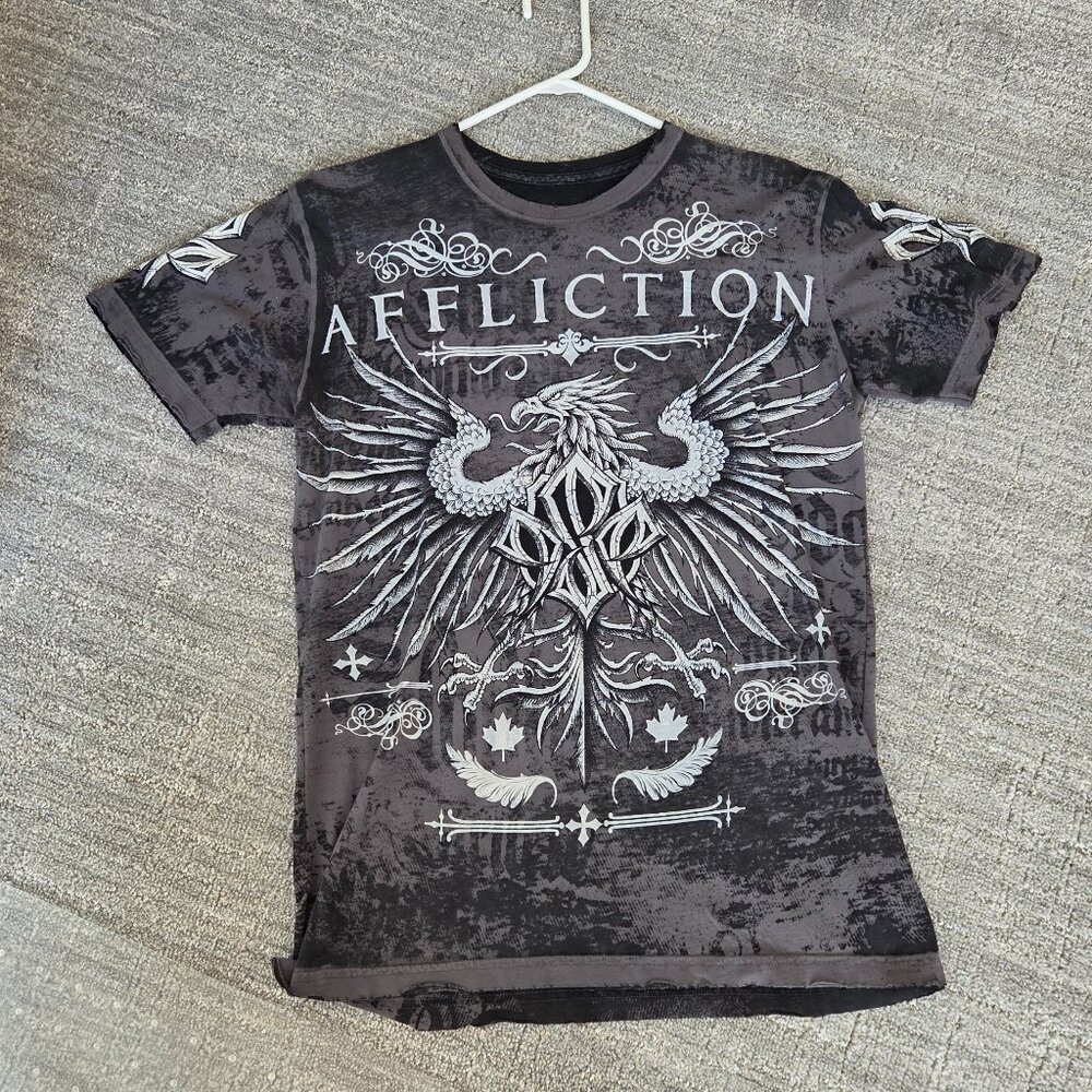 Affliction Georges St-Pierre Black Graphic Tee Men’s Size M